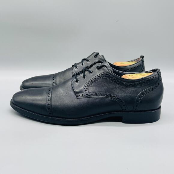 Cole Haan Shoes Mens 10 Black Leather Grand OS Cap Toe Oxford Dress Brogue main image 5
